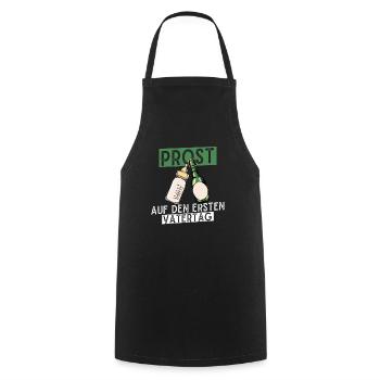 Prost Auf Den Ersten Vatertag mit Bier und - Kochschürze - Schwarz - Vorne - AI Model Male 185 dark (185cm)