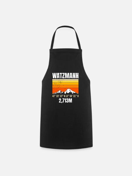 Watzmann Bergsteiger klettern Wanderer Berge - Kochschürze - Schwarz