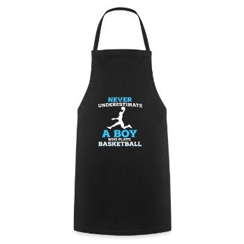 Basket-ball - Tablier de cuisine - noir - Devant - AI Model Male 185 dark (185cm)