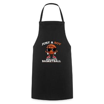 Basket-ball - Tablier de cuisine - noir - Devant - AI Model Male 185 dark (185cm)