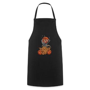 Basket-ball - Tablier de cuisine - noir - Devant - AI Model Male 185 dark (185cm)