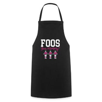 Foos Your Mommy Women Foosball Player Baby-foot - Tablier de cuisine - noir - Devant - AI Model Male 185 dark (185cm)