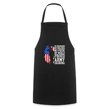Proud Granny USA Soldiers America Military Patriots - Tablier de cuisine - noir - Devant - AI Model Male 185 dark (185cm)