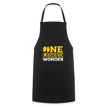 A leg joke humor gift - Cooking Apron - black - Front - AI Model Male 185 dark (185cm)
