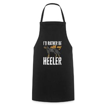 Australian Cattle Dog Red Blue Heeler - Cooking Apron - black - Front - AI Model Male 185 dark (185cm)