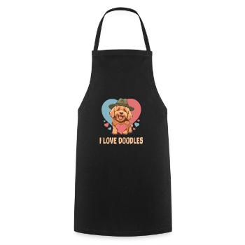 J’adore Doodles Goldendoodle Dog Lover Doodle Maman - Tablier de cuisine - noir - Devant - AI Model Male 185 dark (185cm)