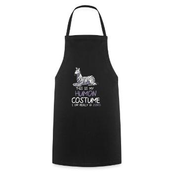 Zebra - Cooking Apron - black - Front - AI Model Male 185 dark (185cm)