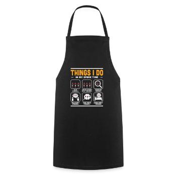 Things I Do In My Spare Time Foosball Table Soccer - Kochschürze - Schwarz - Vorne - AI Model Male 185 dark (185cm)