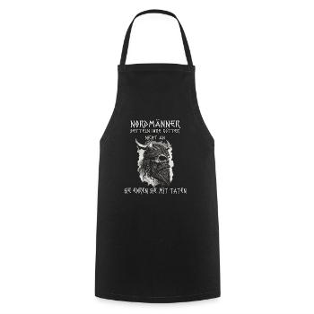 Wikinger Heiden Nordmänner Heidnisches Wikinger - Kochschürze - Schwarz - Vorne - AI Model Male 185 dark (185cm)