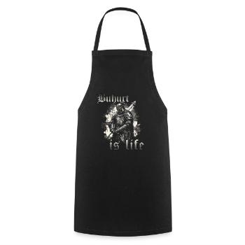 Buhurt Bouhourt Knight Competition Warrior Sport - Cooking Apron - black - Front - AI Model Male 185 dark (185cm)