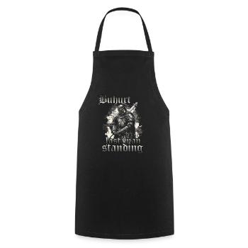 Bouhourt Mittelalter Ritterturnier Tjost Buhurt - Kochschürze - Schwarz - Vorne - AI Model Male 185 dark (185cm)