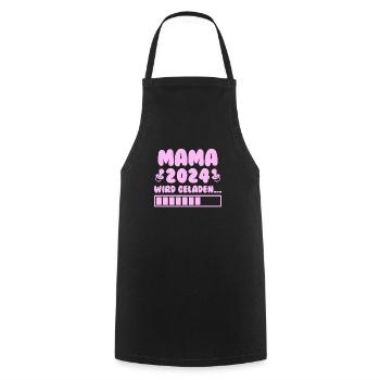 Mama loading 2024 werdende Mama Babyparty 2024 - Kochschürze - Schwarz - Vorne - AI Model Male 185 dark (185cm)