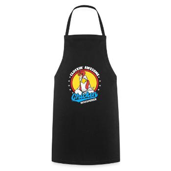 Cluckin Awesome Chicken Whisperer - Cooking Apron - black - Front - AI Model Male 185 dark (185cm)