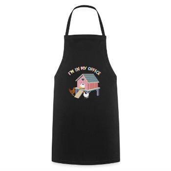 Je suis dans mon bureau - Tablier de cuisine - noir - Devant - AI Model Male 185 dark (185cm)