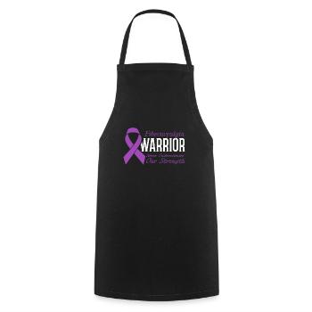 Fibromyalgia Warrior Never Underestimate - Cooking Apron - black - Front - AI Model Male 185 dark (185cm)