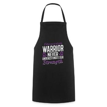 Fibromyalgia Warrior Never Underestimate - Cooking Apron - black - Front - AI Model Male 185 dark (185cm)