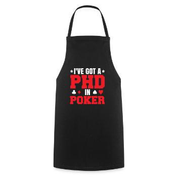 Joueur de poker Texas Hold’Em - Tablier de cuisine - noir - Devant - AI Model Male 185 dark (185cm)