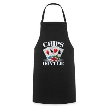 Les jetons ne mentent pas - Tablier de cuisine - noir - Devant - AI Model Male 185 dark (185cm)