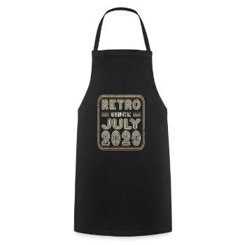 Geburtstag Juli 2020 Retro Geschenk - Kochschürze - Schwarz - Vorne - AI Model Male 185 dark (185cm)