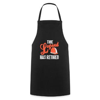 The Legend Has Retired Retro Funny Architecture - Cooking Apron - black - Front - AI Model Male 185 dark (185cm)