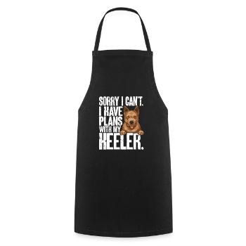 Australian Cattle Dog Red Blue Heeler - Cooking Apron - black - Front - AI Model Male 185 dark (185cm)
