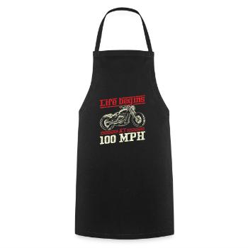 Motorcycle Rider Motorbike - Cooking Apron - black - Front - AI Model Male 185 dark (185cm)