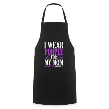 Sensibilisation à la fibromyalgie Je porte du violet pour le mien - Tablier de cuisine - noir - Devant - AI Model Male 185 dark (185cm)