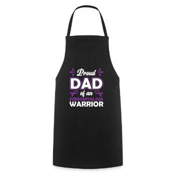 Proud brother of a fibromyalgia warrior - Cooking Apron - black - Front - AI Model Male 185 dark (185cm)