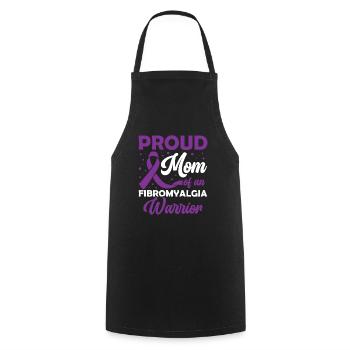 Proud mother of a fibromyalgia warrior - Cooking Apron - black - Front - AI Model Male 185 dark (185cm)