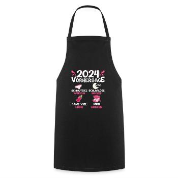 Vorhersage werdende Mama 2024 Baby bald Papa - Kochschürze - Schwarz - Vorne - AI Model Male 185 dark (185cm)