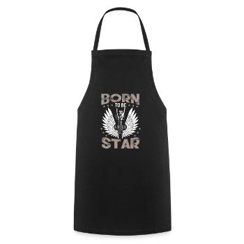 Rock Music Guitar Born To Be A Rock Star - Cooking Apron - black - Front - AI Model Male 185 dark (185cm)