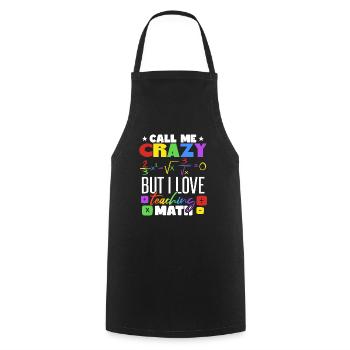 I Love Teaching Math - Cooking Apron - black - Front - AI Model Male 185 dark (185cm)
