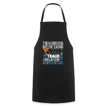 Apprenez aux enfants à aimer les mathématiques - Tablier de cuisine - noir - Devant - AI Model Male 185 dark (185cm)