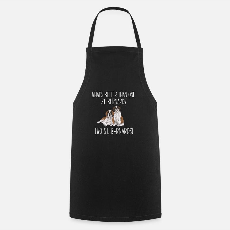 Saint-Bernard Chien Saint-Bernard - Tablier de cuisine - noir