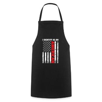 American Flag Independence Day 4th Of July - Cooking Apron - black - Front - AI Model Male 185 dark (185cm)