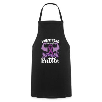 Je suis assez fort pour gagner cette bataille - Tablier de cuisine - noir - Devant - AI Model Male 185 dark (185cm)