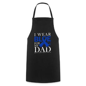 Ich Trage Blau Für Meinen Vater - Bewusstsein Für - Kochschürze - Schwarz - Vorne - AI Model Male 185 dark (185cm)