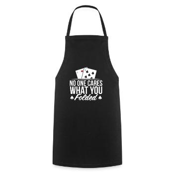 No One Cares What You Folded Game Card Aces Spades - Cooking Apron - black - Front - AI Model Male 185 dark (185cm)
