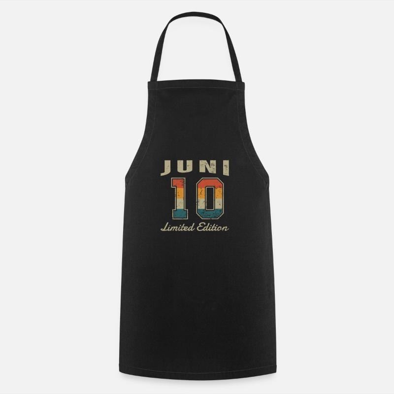Date de naissance: Juin 2010 - Edition Limitée Rétro - Tablier de cuisine - noir