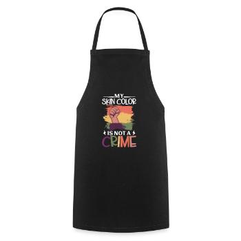 Afro Black Girl Pride Afro Girl Afrocentrique - Tablier de cuisine - noir - Devant - AI Model Male 185 dark (185cm)