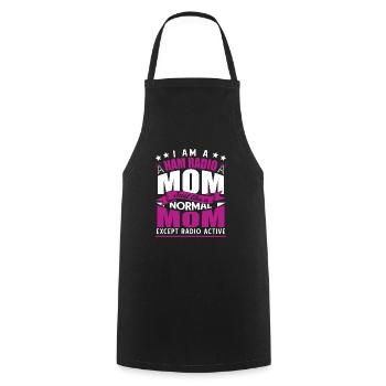 Antenne Je suis une radio amateur Maman Femmes Signal Fréquence - Tablier de cuisine - noir - Devant - AI Model Male 185 dark (185cm)