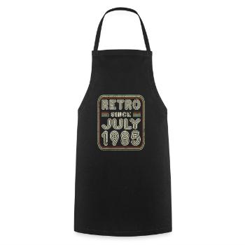 Geburtstag Juli 1985 Retro Geschenk - Kochschürze - Schwarz - Vorne - AI Model Male 185 dark (185cm)