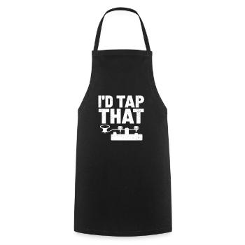 I'd Tap That Frequency Network Ham Radio Operator - Cooking Apron - black - Front - AI Model Male 185 dark (185cm)