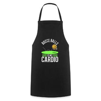 Bocce is my cardio - Cooking Apron - black - Front - AI Model Male 185 dark (185cm)