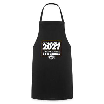 Funny Graduation Future Class Of 2027 I Survived - Cooking Apron - black - Front - AI Model Male 185 dark (185cm)