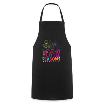 Mignon école d’enseignement Garderie en classe - Tablier de cuisine - noir - Devant - AI Model Male 185 dark (185cm)