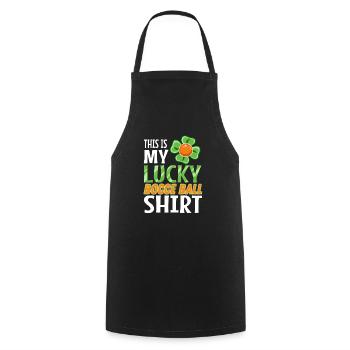 This is my Lucky Bocce ball - Cooking Apron - black - Front - AI Model Male 185 dark (185cm)