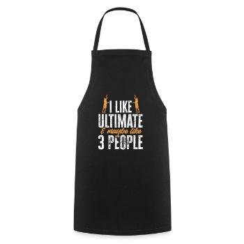 Disque de lancer de frisbee ultime - Tablier de cuisine - noir - Devant - AI Model Male 185 dark (185cm)
