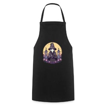 Pastel Goth mignon effrayant Peste Docteur - Tablier de cuisine - noir - Devant - AI Model Male 185 dark (185cm)