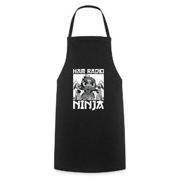 Ham Radio Ninja Signal Radio Amateurs Frequency Ne - Cooking Apron - black - Front - AI Model Male 185 dark (185cm)